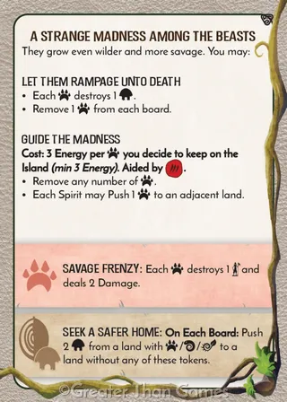 Card art for A Strange Madness Among the Beasts