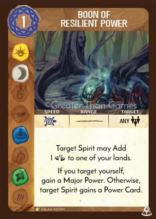 Card art for Boon of Resilient Power