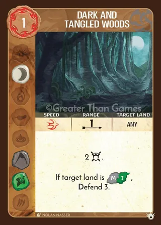Card art for Dark and Tangled Woods