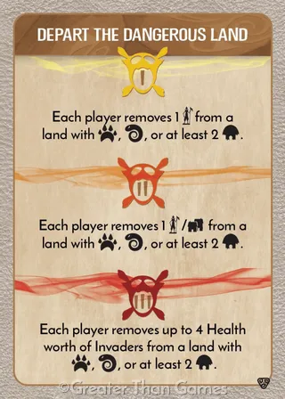 Card art for Depart the Dangerous Land