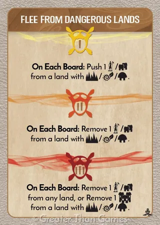 Card art for Flee from Dangerous Lands