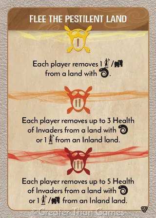 Card art for Flee the Pestilent Land