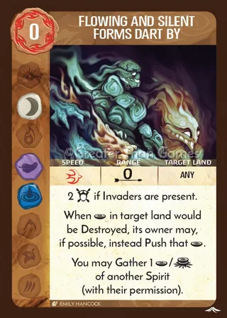 Card art for Flowing and Silent Forms Dart By