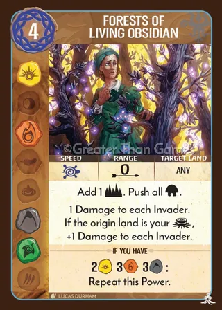Card art for Forests of Living Obsidian