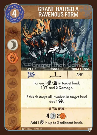 Card art for Grant Hatred a Ravenous Form