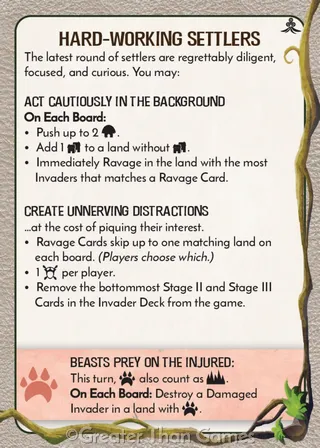 Card art for Hard-Working Settlers