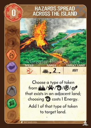 Card art for Hazards Spread Across the Island