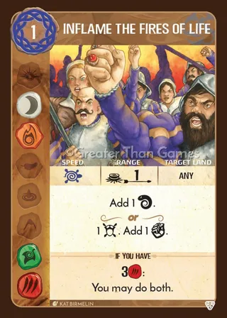 Card art for Inflame the Fires of Life