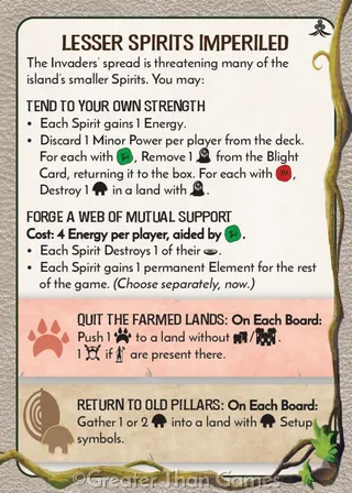 Card art for Lesser Spirits Imperiled