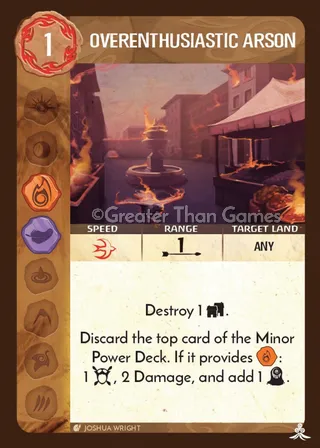 Card art for Overenthusiastic Arson