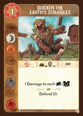 Card art for Quicken the Earth's Struggles