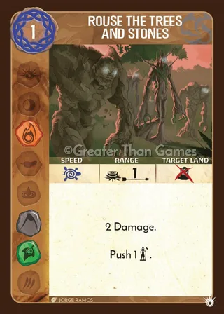 Card art for Rouse the Trees and Stones