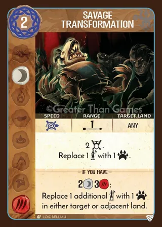 Card art for Savage Transformation