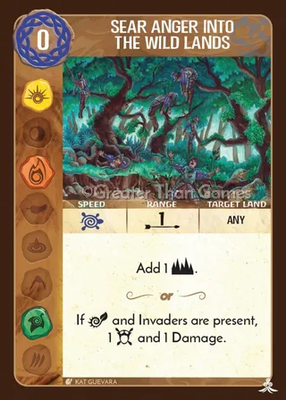 Card art for Sear Anger Into the Wild Lands