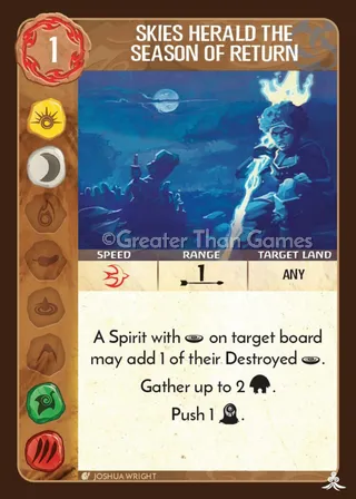 Card art for Skies Herald the Season of Return