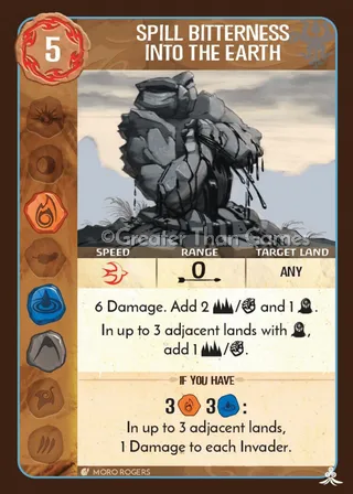 Card art for Spill Bitterness Into the Earth