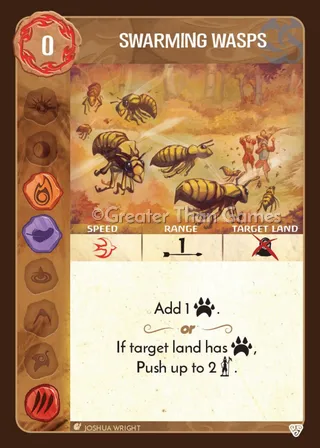 Card art for Swarming Wasps
