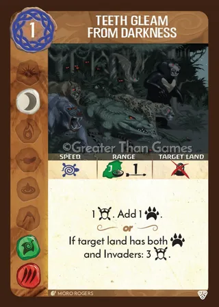 Teeth Gleam from Darkness