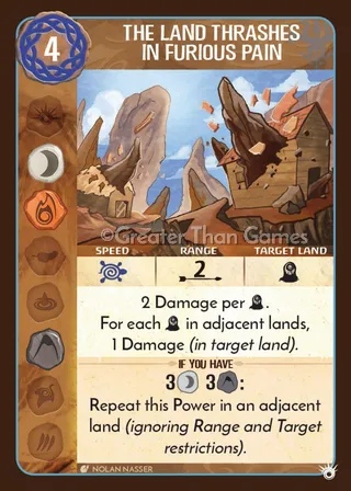 Card art for The Land Thrashes in Furious Pain