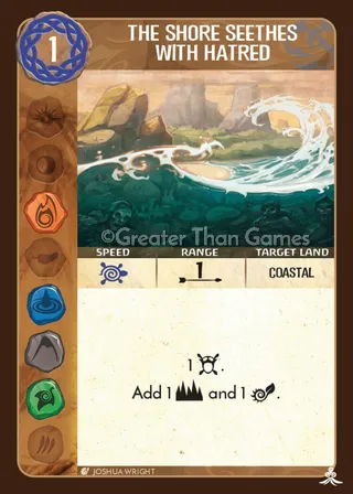 Card art for The Shore Seethes with Hatred