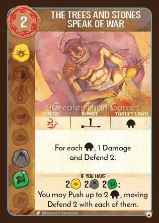 Card art for The Trees and Stones Speak of War