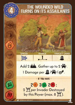Card art for The Wounded Wild Turns on its Assailants