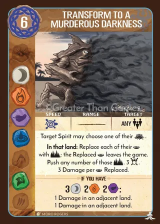 Card art for Transform to a Murderous Darkness