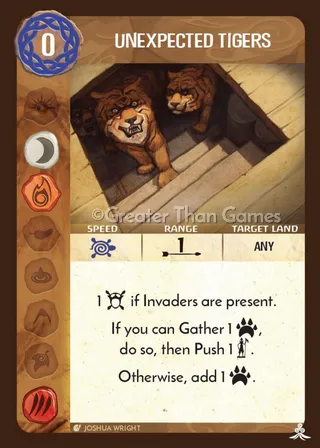 Card art for Unexpected Tigers