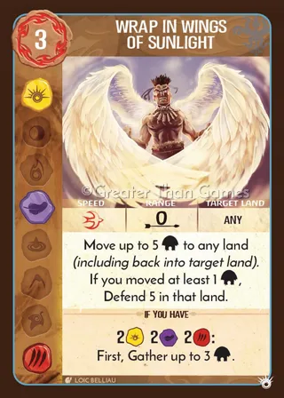 Card art for Wrap in Wings of Sunlight
