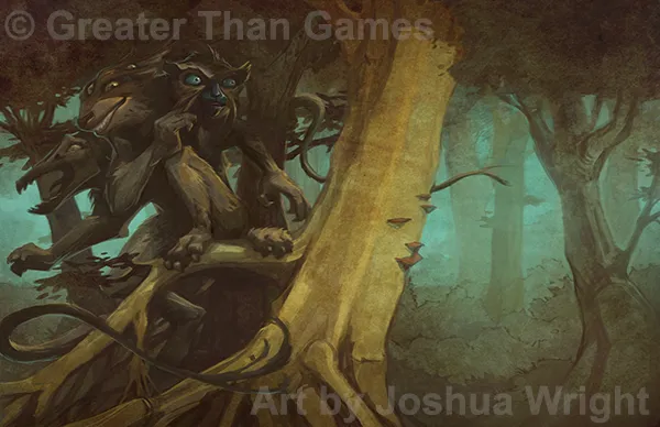 Grinning Trickster Stirs Up Trouble spirit panel