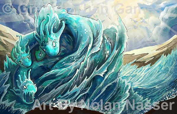 River Surges in Sunlight spirit panel