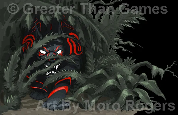 Sharp Fangs Behind the Leaves spirit panel